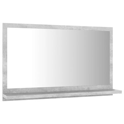 vidaXL Dulap de baie cu oglindă, gri beton, 60 x 10,5 x 37 cm, PAL