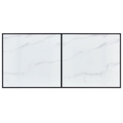 vidaXL Masă de bucătărie, alb, 140 x 70 x 75 cm, sticlă securizată