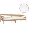 vidaXL Pat de zi cu saltea, maro miere, 90x200 cm, lemn masiv de pin