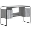 vidaXL Birou cu spațiu de depozitare Sonoma gri 120 x 50.5 x 75.5 cm