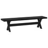 vidaXL Bancă de Dining NOAIN 180 x 41 x 45 cm Lemn masiv de pin Negru