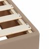 vidaXL Pat box spring cu saltea, cappuccino, 90x190 cm piele ecologică