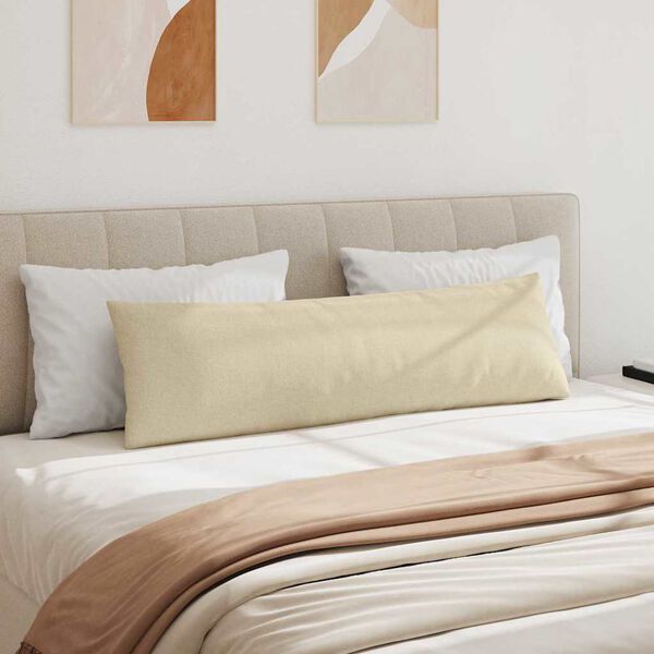 vidaXL Perne pentru canapea 2 pcs Crem 145 x 40 cm țesătură