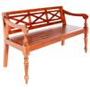 vidaXL Bancă Batavia, maro &icirc;nchis, 123 cm, lemn masiv mahon