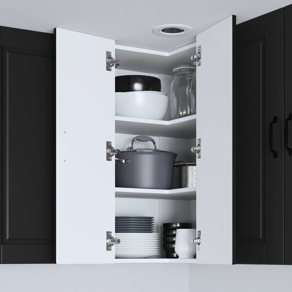 vidaXL Dulap de bucătărie cu raft Negru 57 x 57 x 80 cm Lemn compozit