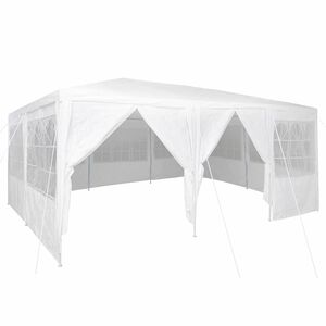 vidaXL Cort pentru Petreceri 600 x 400 x 266 cm Alb Polietilenă