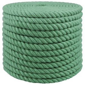 vidaXL Fr&acirc;nghie din Jute 16 mm Verde 100% jute Tossa