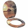 vidaXL Capac de toaletă cu &icirc;nchidere lentă Portocaliu 44 x 38 cm