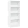 vidaXL Bibliotecă, alb, 60x24x143 cm, lemn prelucrat