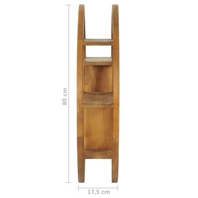 vidaXL Raft de perete Yin Yang, 80 x 17,5 x 80 cm, lemn masiv de tec