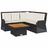 vidaXL Set mobilier relaxare grădină 4 piese cu perne poliratan negru