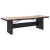vidaXL Set mobilier exterior, 11 piese, negru, poliratan, lemn acacia