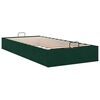 vidaXL Cadru de pat otoman fără saltea verde &icirc;nchis 100x200 cm catifea