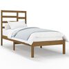 vidaXL Cadru de pat mic single, maro miere, 75x190 cm, lemn masiv