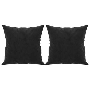 vidaXL Perne decorative, 2 buc., negru, 40x40 cm, catifea