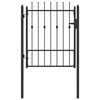 vidaXL Poartă de gard HORST 100 x 125 cm Metal Negru Blocat