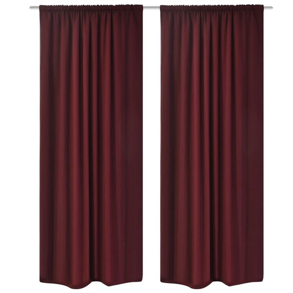 vidaXL Draperii opace, 2 buc., strat dublu, 140 x 245 cm, bordo