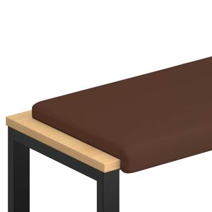 vidaXL Perna pentru bancă Piele artificială Maro Ad&acirc;ncime 35 cm