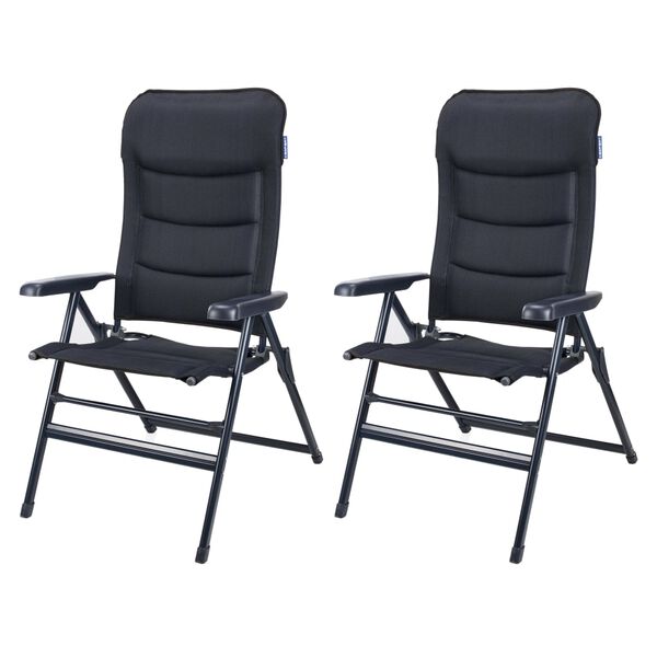 Campart Travel Scaun camping "Torino" 2 buc. albastru 68x43,5x120 cm