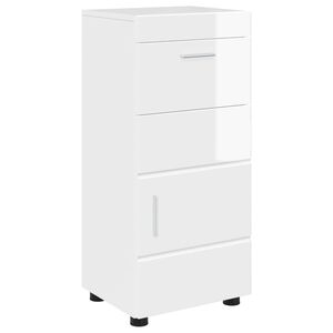 vidaXL Set dulap baie TULUM Alb lucios 37 x 31,5 x 82 cm