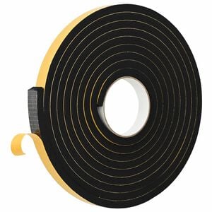 vidaXL Bandă din spumă autoadezivă 10 buc. Negru 15mm x 5m Spumă CR