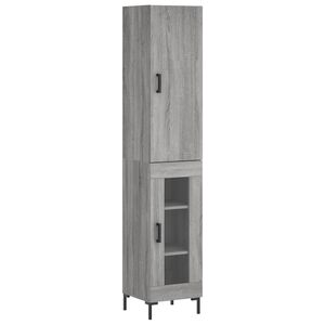 vidaXL Dulap &icirc;nalt, gri sonoma, 34,5x34x180 cm, lemn prelucrat