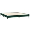 vidaXL Pat box spring cu saltea, verde &icirc;nchis, 180x210 cm, catifea