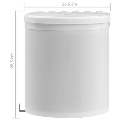 vidaXL Coș de gunoi încorporat de bucătărie, 8 L, plastic