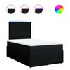 vidaXL Pat box spring cu saltea, negru, 120x190 cm, catifea
