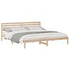 vidaXL Cadru de pat cu headboard Maro 180 x 210 cm Lemn de pin masiv