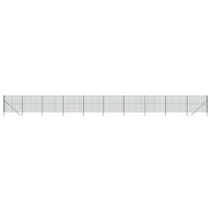 vidaXL Gard plasă de s&acirc;rmă, verde, 1,6x25 m, oțel galvanizat