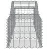 vidaXL Coșuri gabion arcuite 12 buc, 200x50x40/60 cm, fier galvanizat