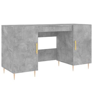 vidaXL Birou, gri beton, 140x50x75 cm, lemn compozit