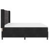 vidaXL Pat cu arcuri cu saltea cu headboard Negru 200 x 200 cm Catifea
