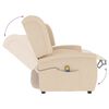 vidaXL Fotoliu masaj rabatabil cu 2 locuri, crem, material textil