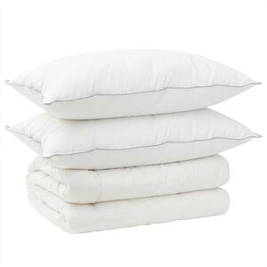 vidaXL Set de plapumă și perne 3 buc. 200x200 cm 4 anotimpuri 350 GSM