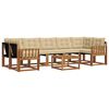 vidaXL Set de canapele de exterior cu pernă 8 pcs Natural și Bej