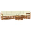vidaXL Set canapea sectională cu pernă 7 pcs Natural și Crem
