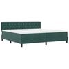 vidaXL Pat cu arc LED cu saltea Verde &icirc;nchis 200 x 200 cm Catifea