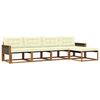 vidaXL Set de canapele de exterior 5 buc. Natural și Crem