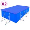 vidaXL Prelate piscină, 2 buc, PE dreptunghiular, 540x270 cm, 90 g/m&sup2;