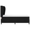vidaXL Pat cu arcuri cu saltea cu headboard Negru 90 x 190 cm țesătură