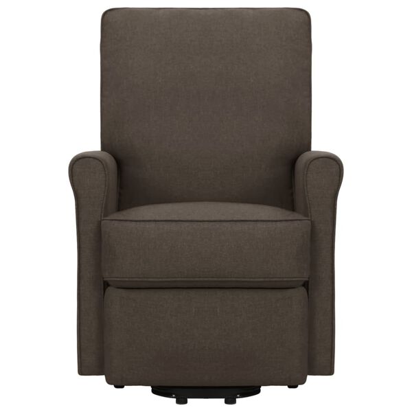 vidaXL Fotoliu cu ridicare, maro &icirc;nchis, material textil