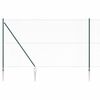 vidaXL St&acirc;lp de gard. Verde 50 x 1,6 m (plasă de 13 mm) Oțel și PVC