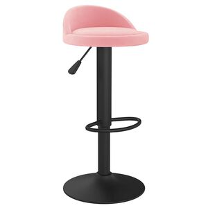 vidaXL Scaun de bar, roz, catifea