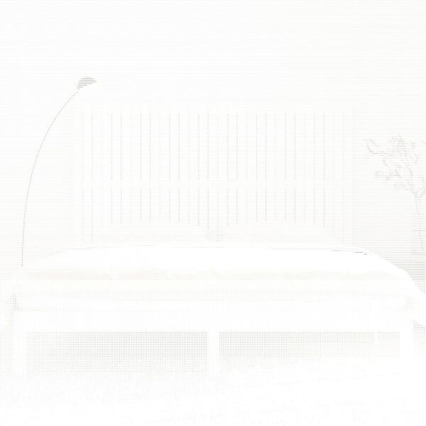 vidaXL Tăblie de pat pentru perete, alb, 185x3x110 cm, lemn masiv pin