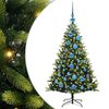 vidaXL Pom de Crăciun Artificial cu Ramuri Hinge, 150 LED-uri Verde