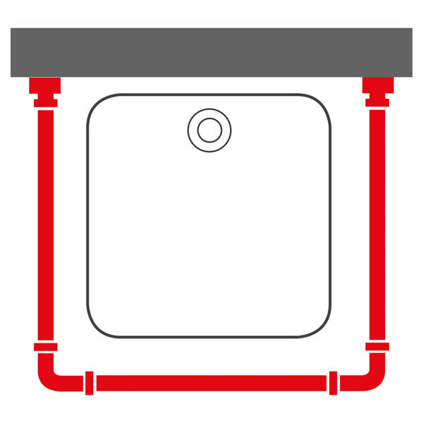 Sealskin Tijă de perdea de duș, alb