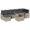 vidaXL Set de canapele pentru grădină 8 buc. Gri deschis Rattan poli