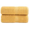 vidaXL Prosoape oaspeți premium, SOLUND, 2 buc. auriu 30x50cm 600gsm